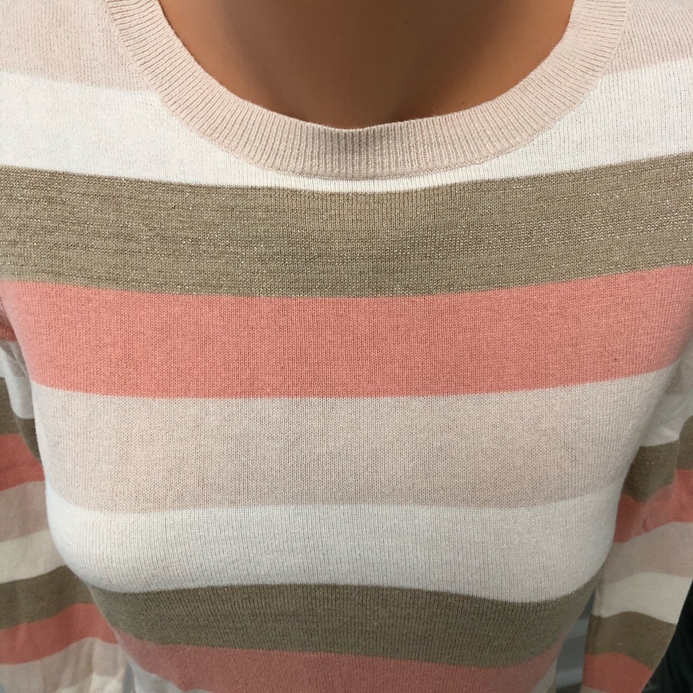 Pastel stripe sweater Loft XS